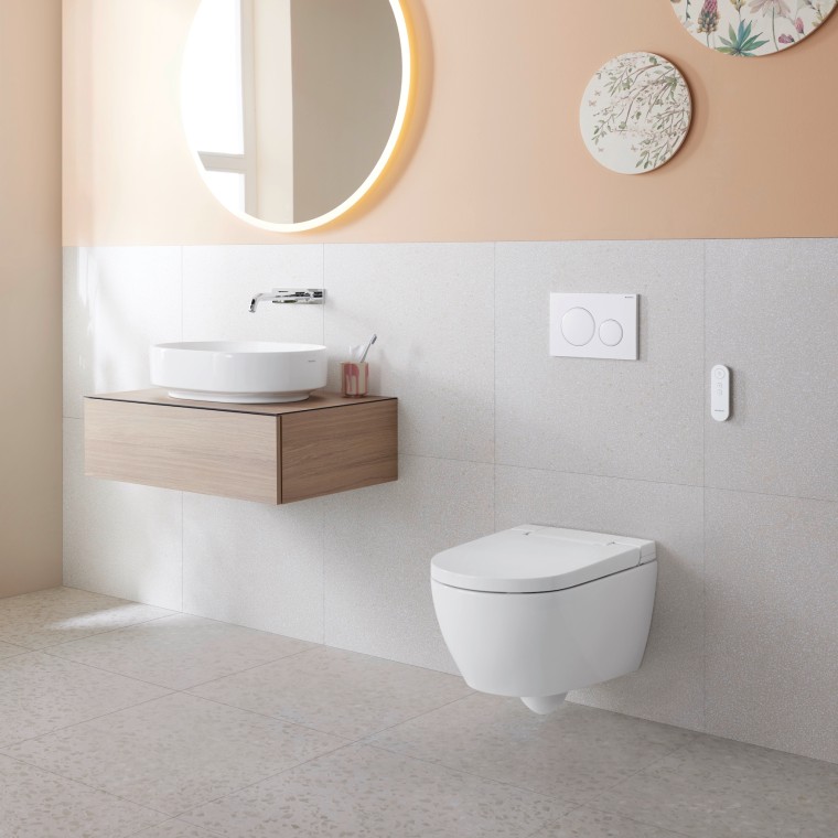 Geberit AquaClean Alba duschtoalett för urbana miljöer Geberit AquaClean Alba duschtoalett för urbana miljöer